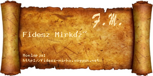 Fidesz Mirkó névjegykártya